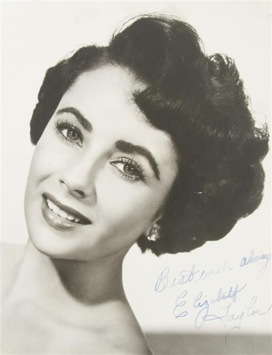 A Signed Photograph of Elizabeth Taylor,