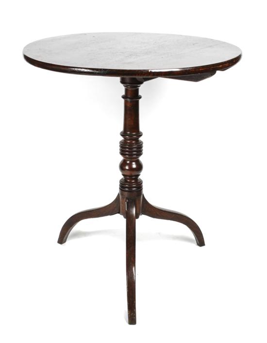 An English Oak Tilt Top Tea Table