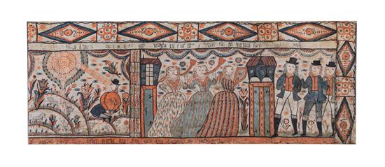 A Swedish Folk Art Panel 18th century