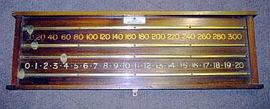 BILLIARD SCOREBOARD, late Victorian mahogany,