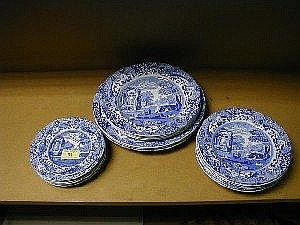 A quantity of Copeland's Spode Italian blue and white printed dinnerware