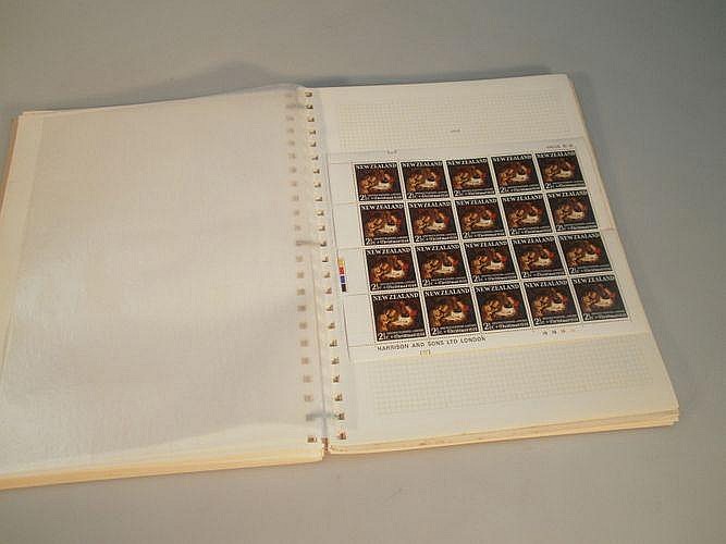 A quantity of New Zealand stamps.