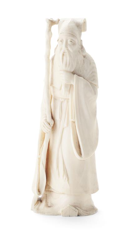 JAPANESE CARVED IVORY OKIMONO, MEIJI PERIOD