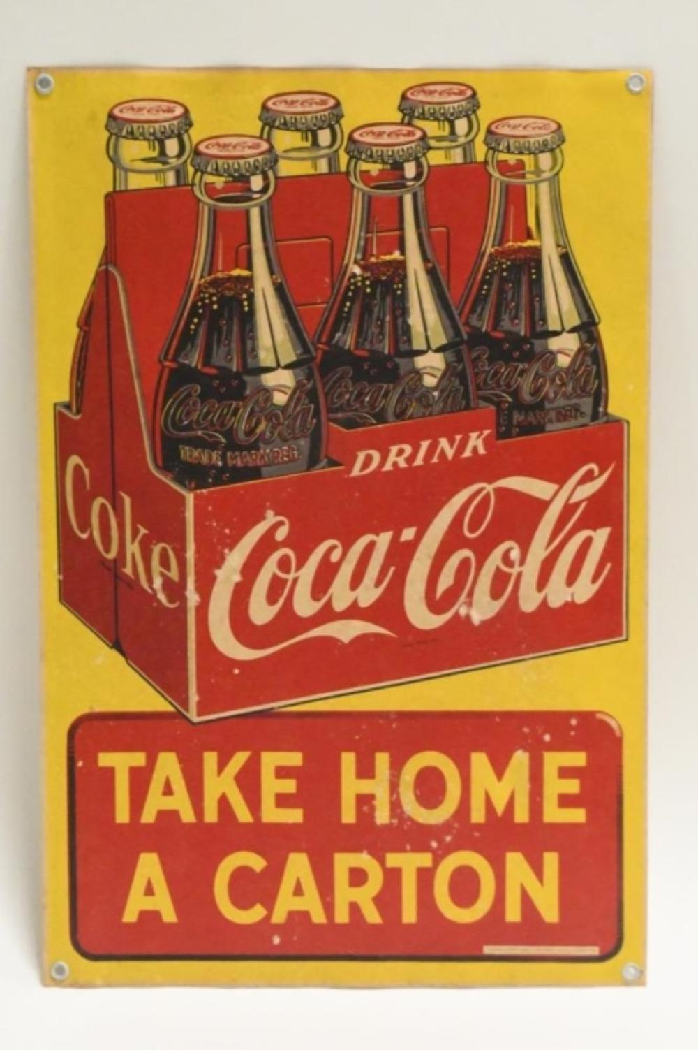 Vintage Coca-Cola Paper Advertising Sign