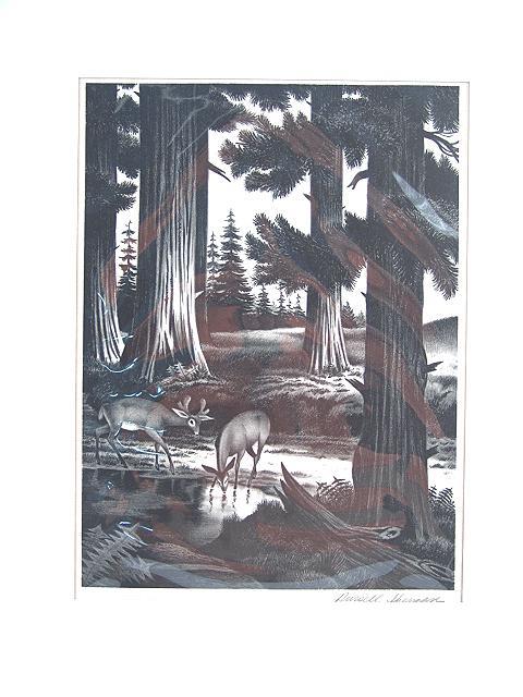 553: PENCIL SIGNED LITHOGRAPH BY AAA ARTIST RUSSELL SHE