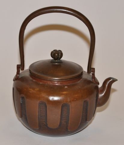 19th/ 20th century Japanese patinated metal teapot