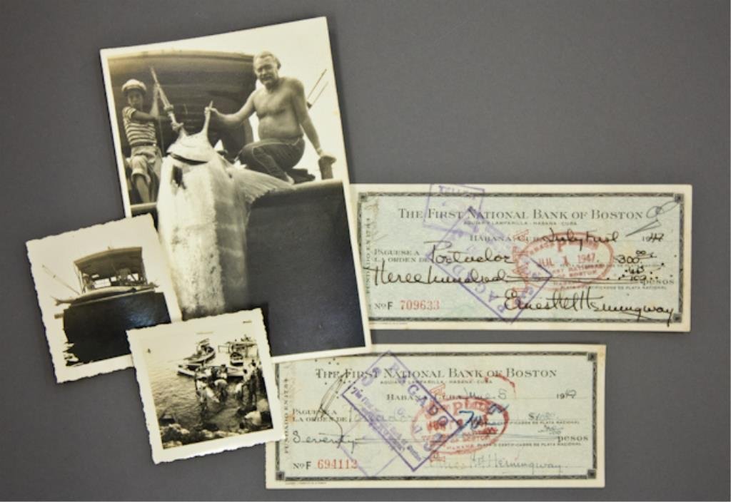 Hemingway Signed Checks with Photographs