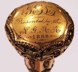Gold-filled presentation cane