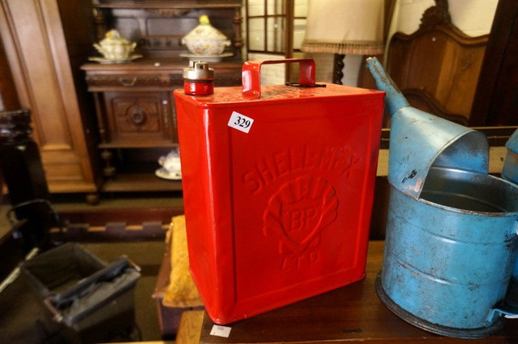 Vintage Shell red petrol can