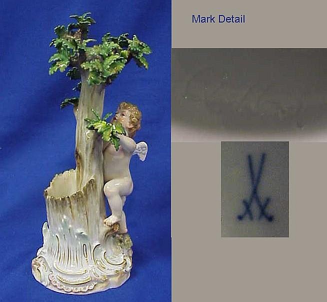Meissen porcelain figure/spill vase