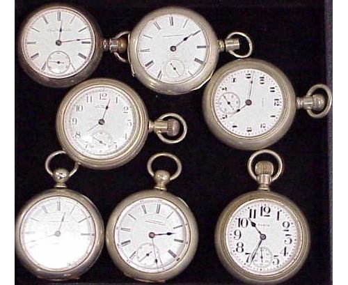9: LOT (7) ASSORTED VINTAGE POCKET WATCHES