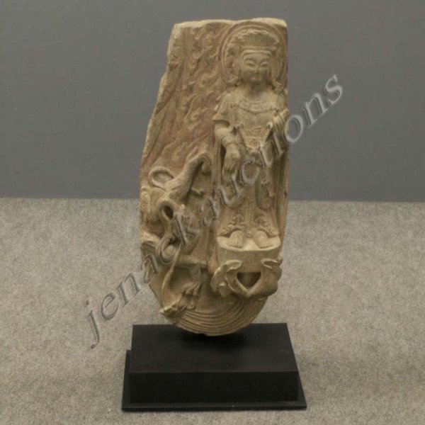 261: CHINESE CARVED LIMESTONE RELIEF FRAGMENT