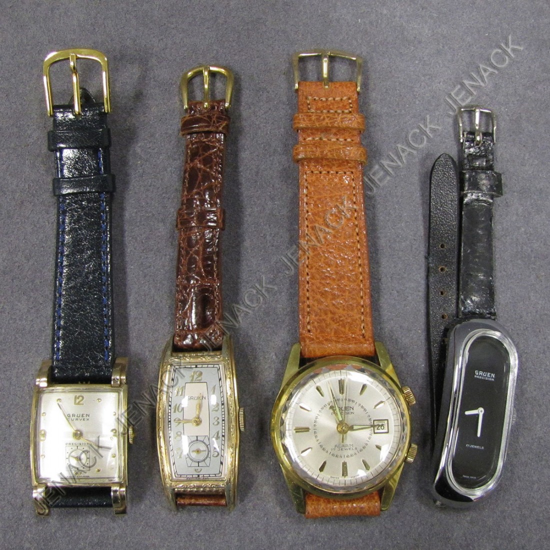 252: LOT (4) ASSORTED VINTAGE GRUEN WRISTWATCHES