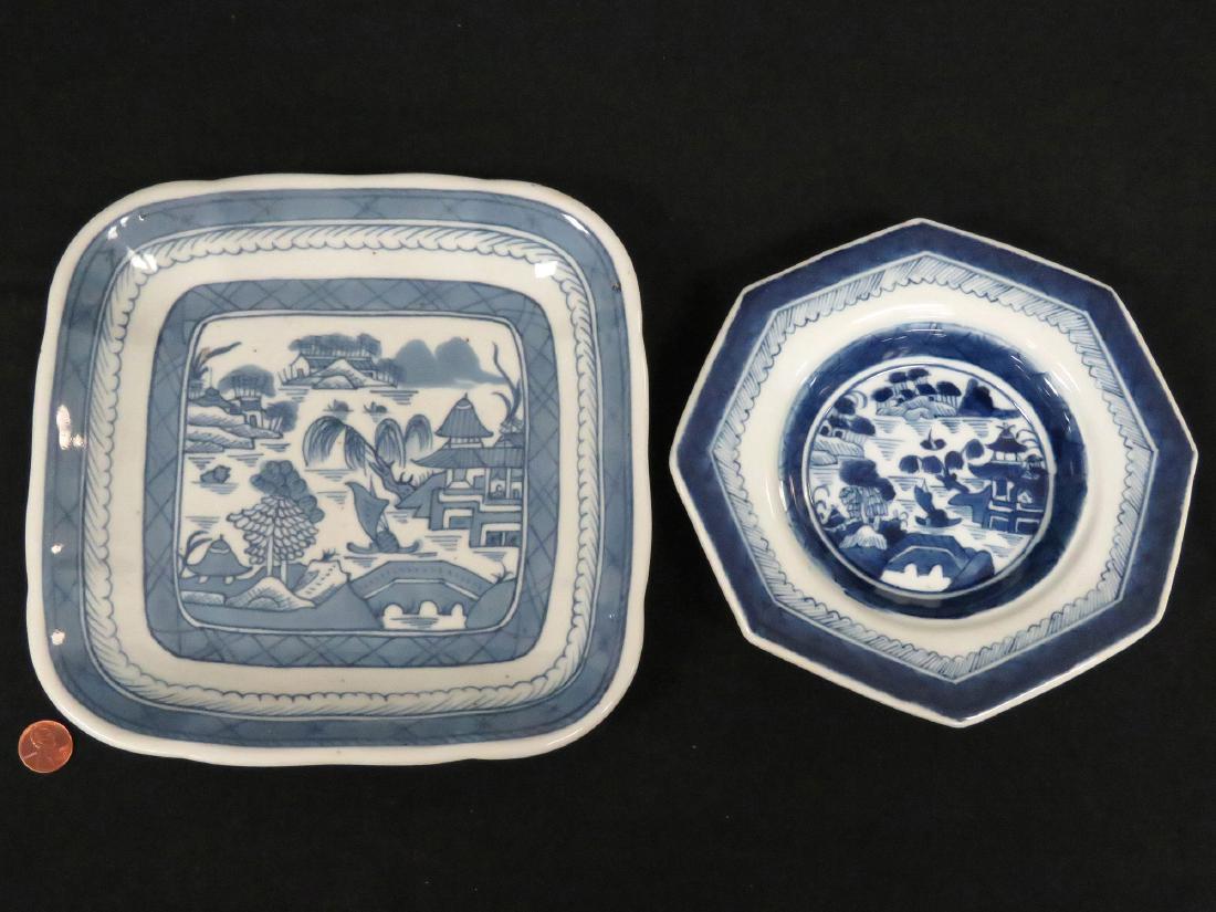 LOT (2) CHINESE CANTON EXPORT PORCELAIN PLATES