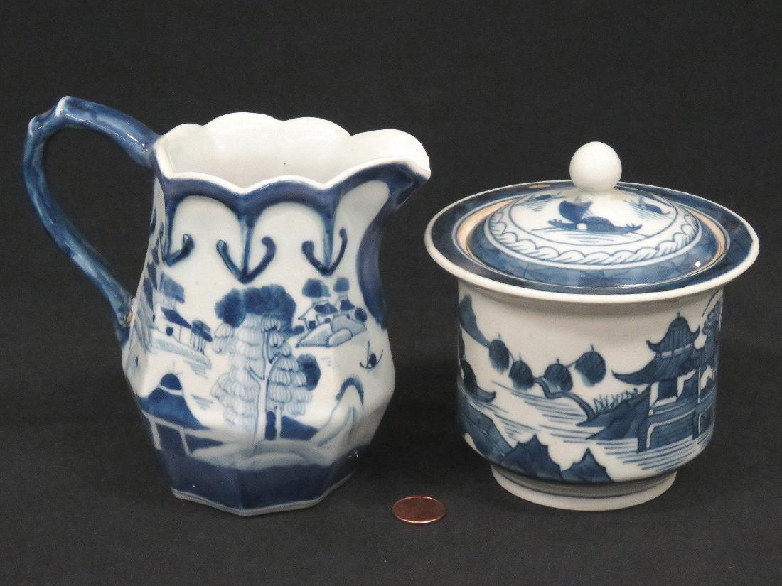 LOT (2) CHINESE CANTON EXPORT PORCELAIN INCLUDING