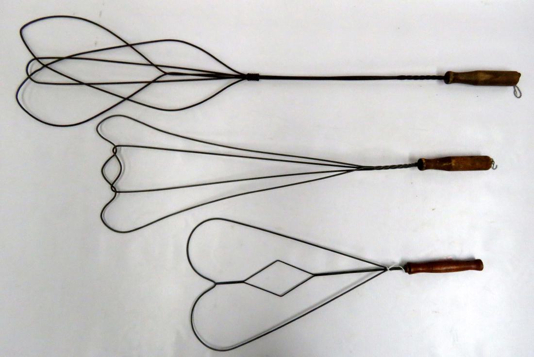 LOT (3) VINTAGE RUG BEATERS