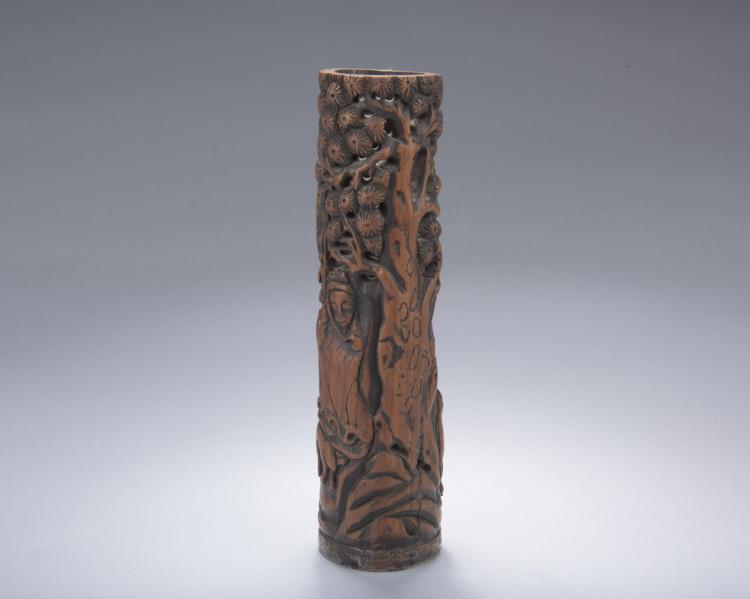 CARVED BAMBOO INCENSE HOLDER