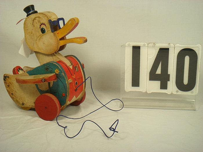 Dr. Doodle Duck Fisher Price #132 Pull Toy
