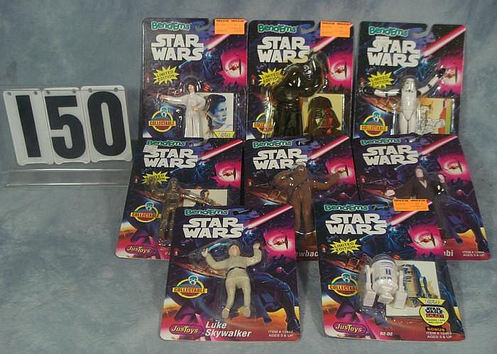 1993 Star Wars Bendems figures set of 8 all