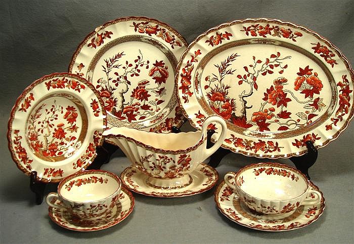 150 pcs Copeland Spode India Tree porcelain