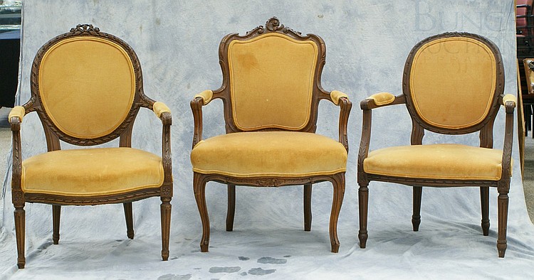(2) Louis XVI style armchairs