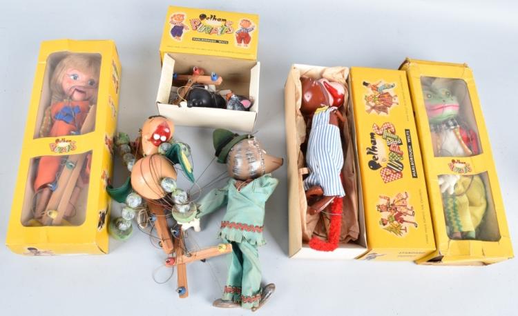 6-PELHAM MARIONETTE PUPPETS, VINTAGE