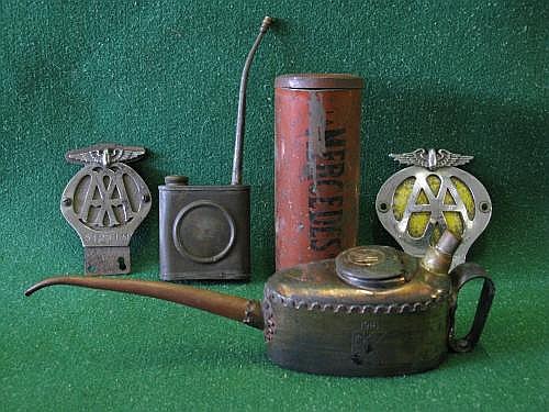 A Kayes patent oval oil can with pork pie