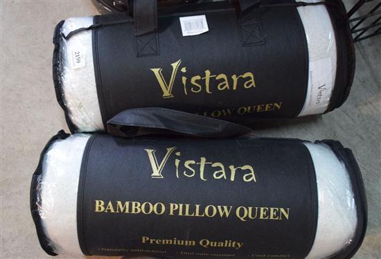 Two Vistara bamboo pillows