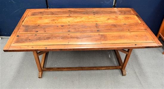 A Reclaimed Fruitwood Dining Table