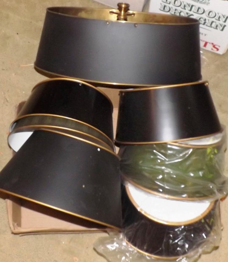 Box Lot-Assorted Metal Lamp Shades