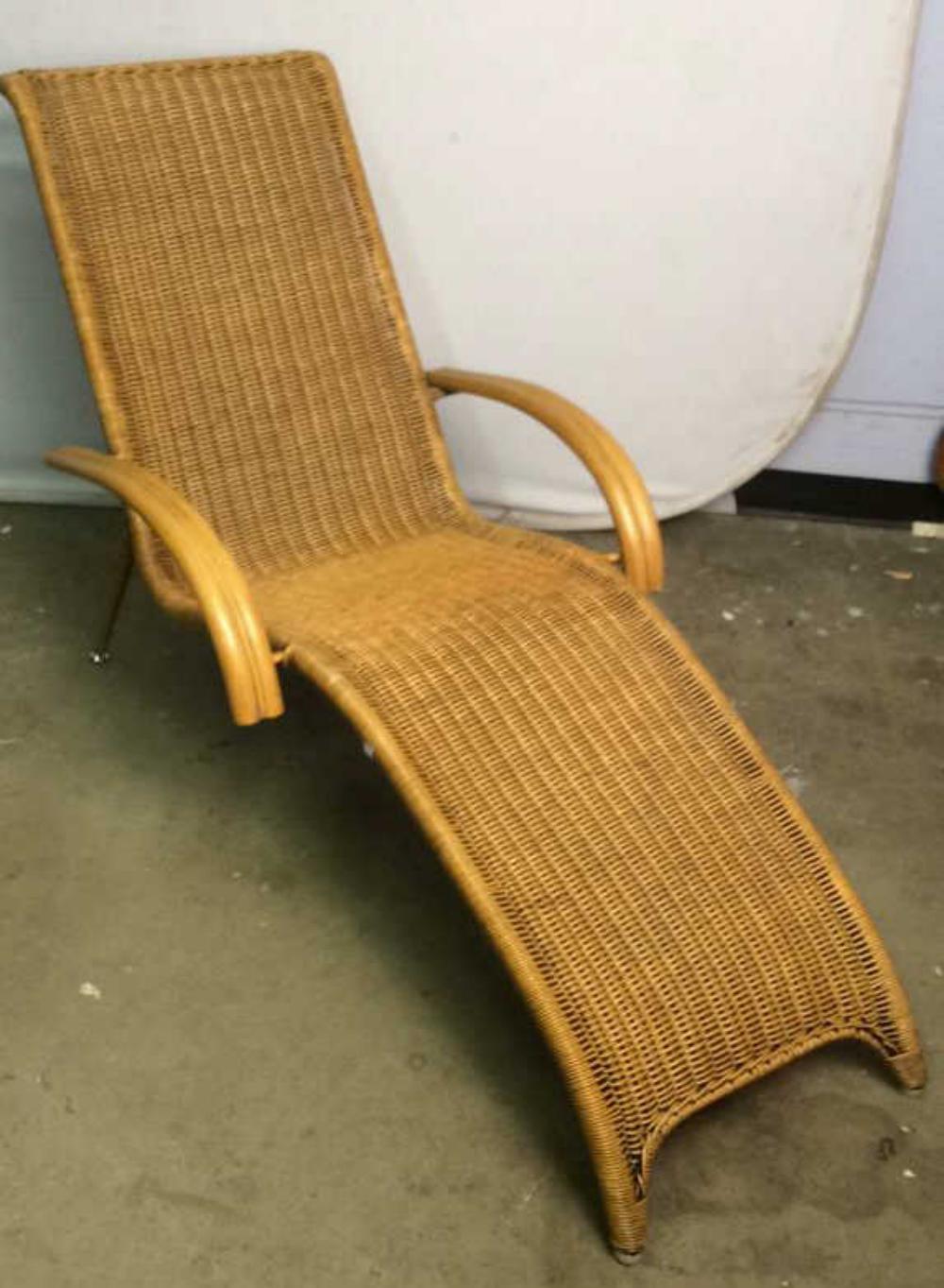 Wicker Rattan Plantation Lounge Arm Chair
