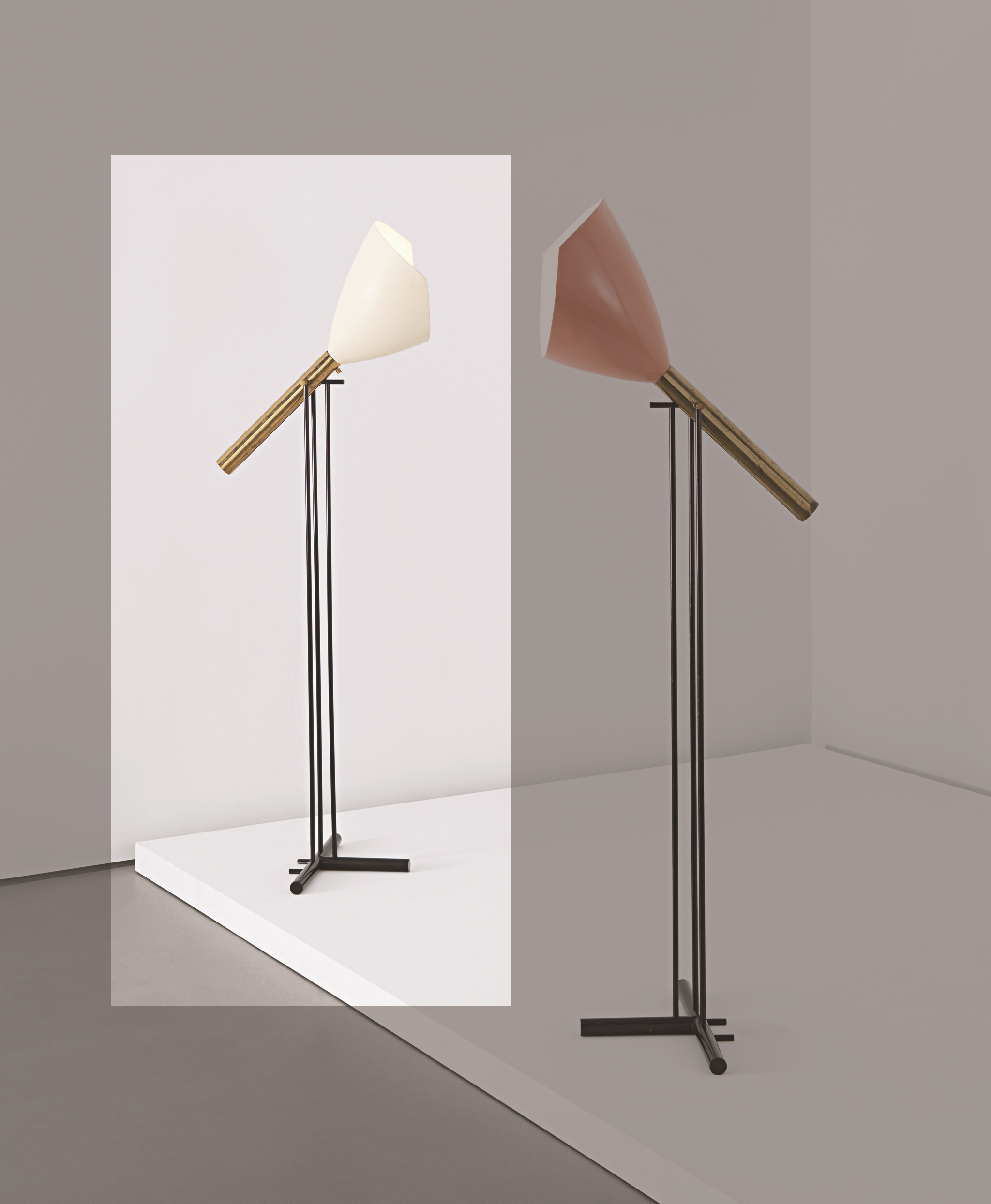 Articulated standard lamp, 1950s – Arredoluce
