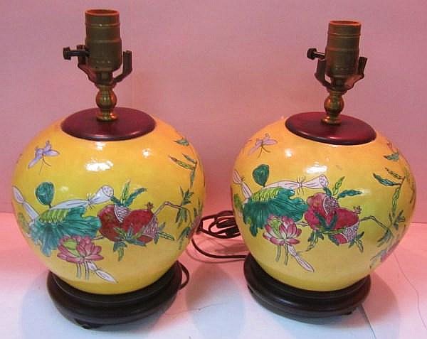 Pair of Decorative Japanese Lamp Bases