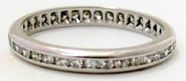 14K White Gold Eternity Channel Set Diamond Band