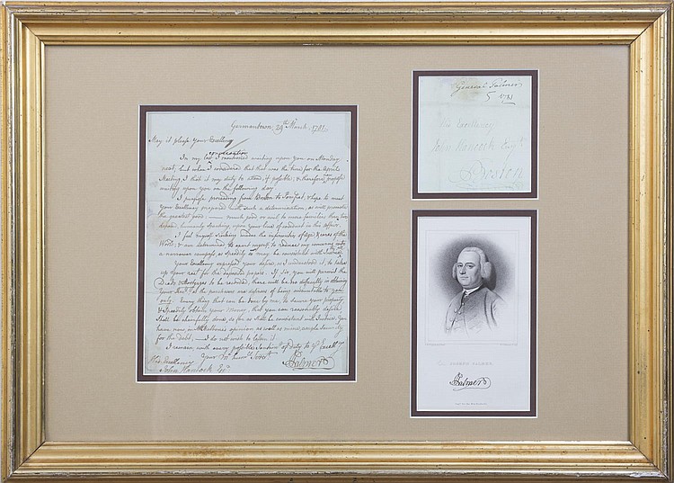 GENERAL JOSEPH PALMER AUTOGRAPH LETTER SIGNED