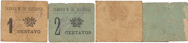 Cédula - Alcobaça 2 expl. 1, 2 Centavos N/D