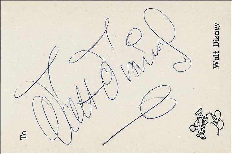 [ Autographs ] Walt Disney