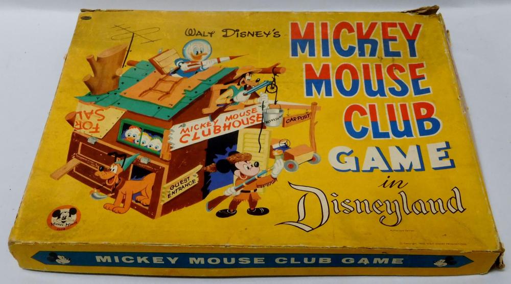Antique 1955 Walt Disney's Mickey Mouse Club Game in...