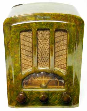Emerson Tombstone Catalin Radio Green Bakelite