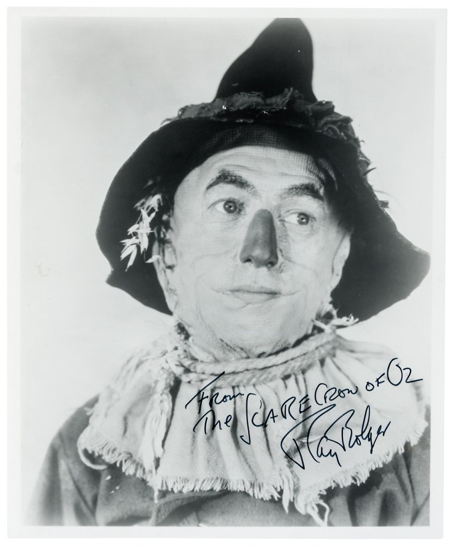 Ray Bolger signed Scarecrow photograph
