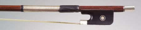 French Silver Mounted Violin Bow, Roger Lotte