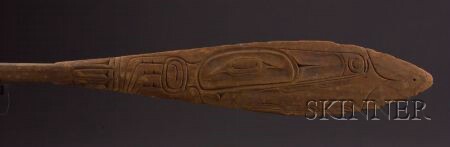 Northwest Coast Carved Wood Paddle