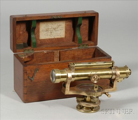 Brass Surveyor's Level and Compass by Adie