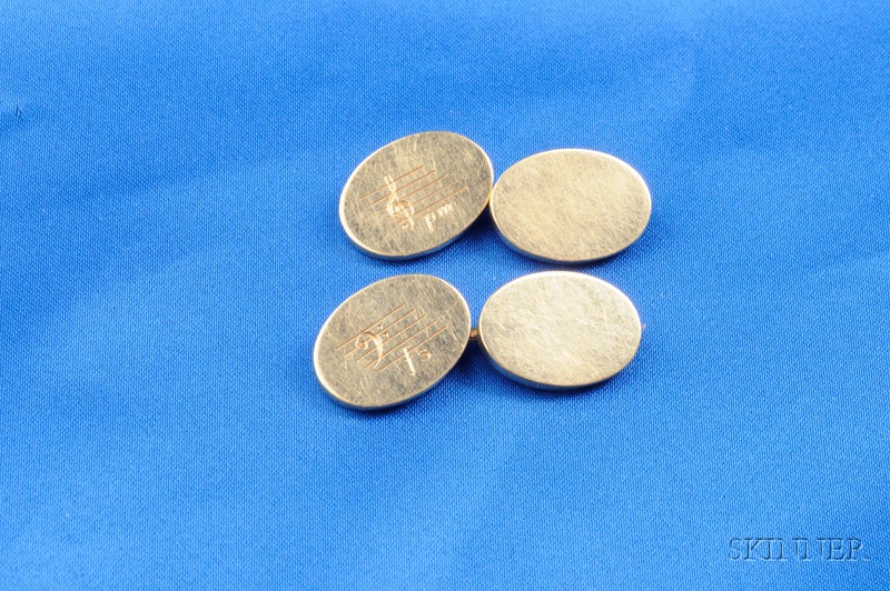 14kt Gold Cufflinks, Cartier