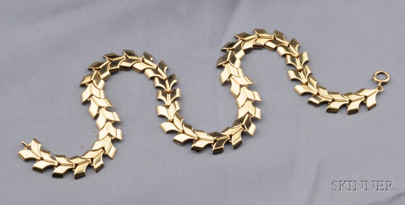 Retro 14kt Gold Necklace, Tiffany & Co.