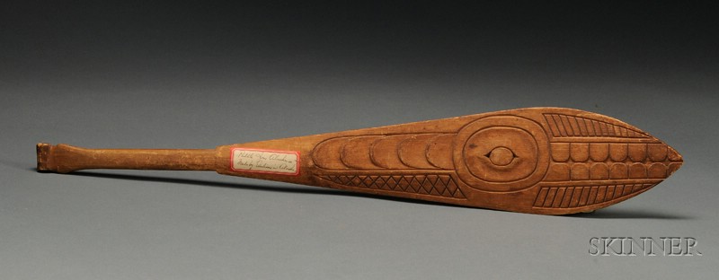 Northwest Coast Carved Wood Paddle