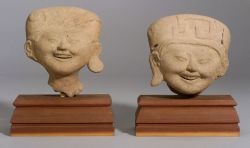 Two Pre-Columbian Head Fragments