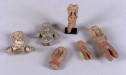 Six Pre-Columbian Female Pottery Fragments