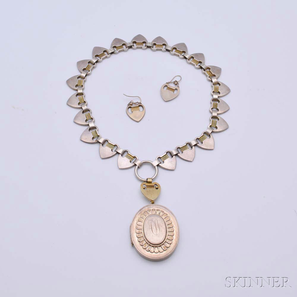 Antique Silver Chain and Locket
