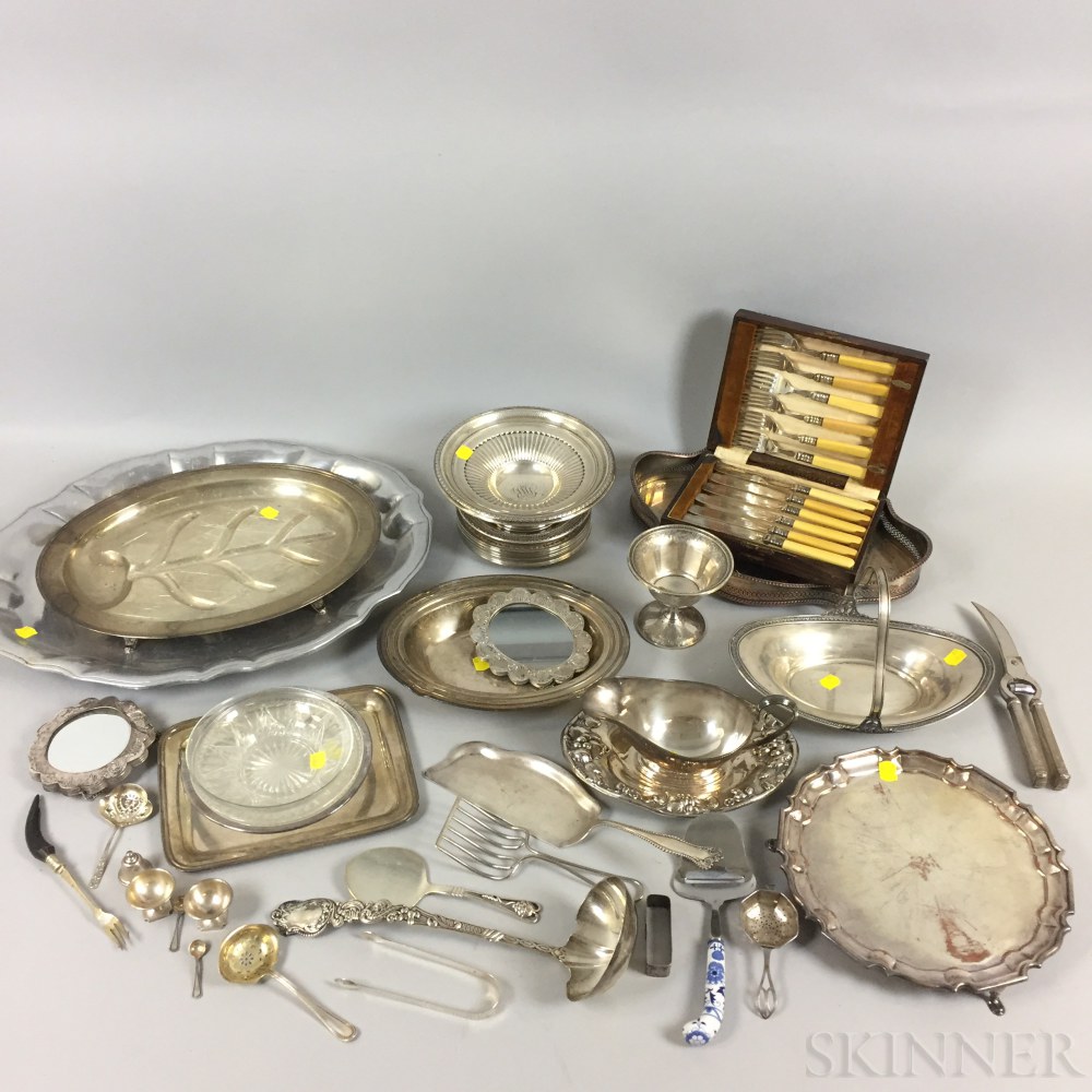 Group of Sterling Silver and Silver-plated Tableware